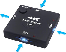 Lade das Bild in den Galerie-Viewer, Yauhody 3 in 1 Out HDMI Switch 4K@60Hz