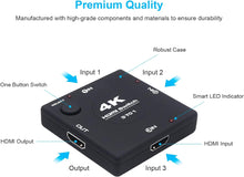 Lade das Bild in den Galerie-Viewer, Yauhody 3 in 1 Out HDMI Switch 4K@60Hz