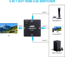 Lade das Bild in den Galerie-Viewer, Yauhody 3 in 1 Out HDMI Switch 4K@60Hz