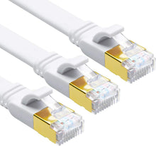 Lade das Bild in den Galerie-Viewer, Yauhody Y-NC8-FW10PK Flat CAT8 Cable - White - 3Pack