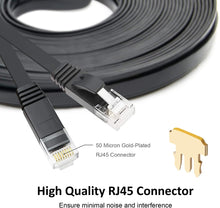 Load image into Gallery viewer, Yauhody Y-NC6-FB 6PK Flat CAT6 Cable - Black - 6Pack