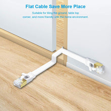 Lade das Bild in den Galerie-Viewer, Yauhody Y-NC8-FW5PK Flat CAT8 Cable - White - 5Pack