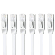 Lade das Bild in den Galerie-Viewer, Yauhody Y-NC6-FW 6PK Flat CAT6 Cable-White - 6Pack
