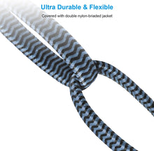 Load image into Gallery viewer, Yauhody Y-NC8-BB Braided Flat CAT8 Cable - Blue - 2Pack
