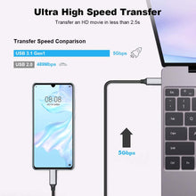 Lade das Bild in den Galerie-Viewer, Yauhody Y-USBC-A USB C to USB C Cable, USB 3.1 Standard with 10Gbps Passing Through
